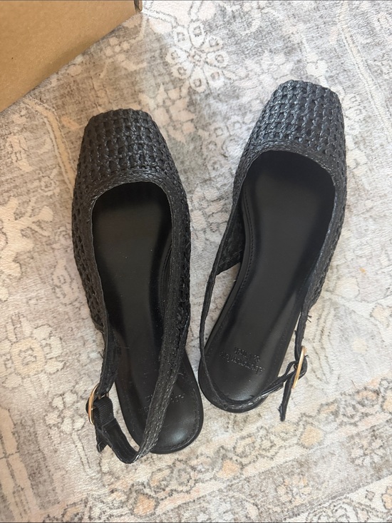 Abercrombie & Fitch Shoes - Abercrombie & Fitch Black Woven Slingback Mules